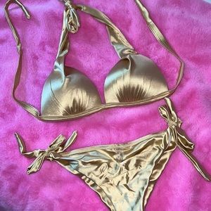 Sexy Push Up Gold Bikini